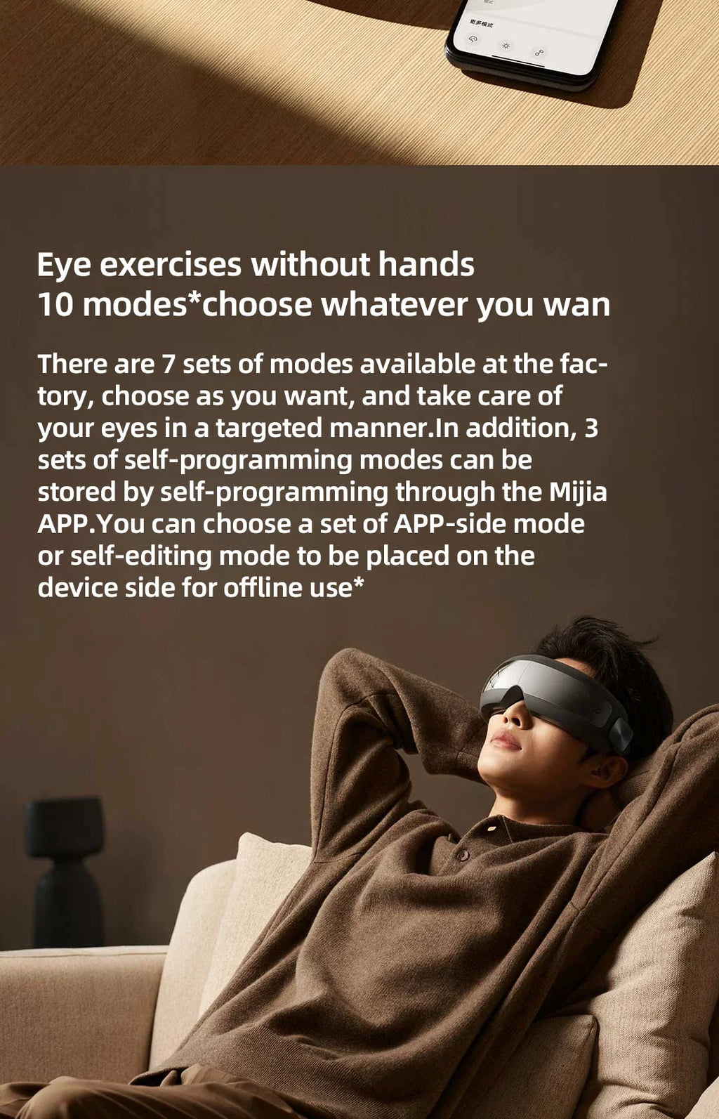 Xiaomi Mijia Smart Eye Massager Hot Compress Zone Massage Lindert Müdigkeit Augenpflegeinstrument Arbeit mit der Mi Home App