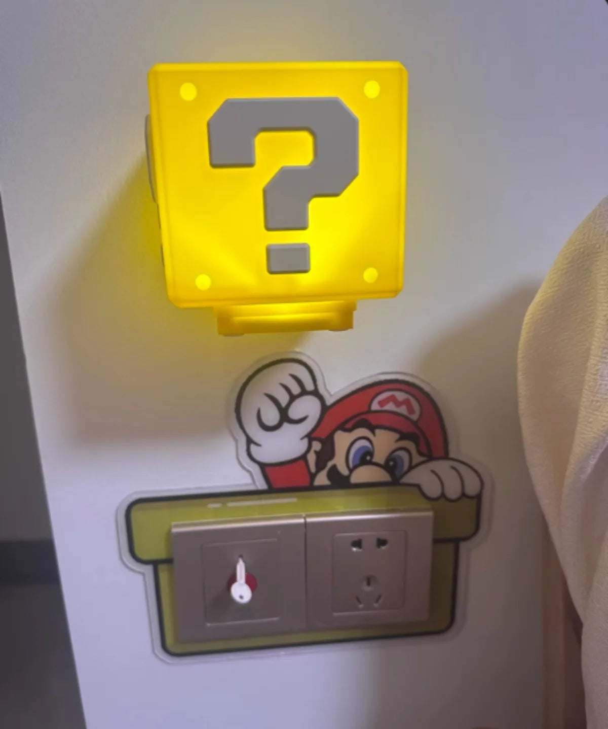 Fragezeichen Würfel, LED Nachtlicht, Mini wiederaufladbar, DIY Montage, Toilette Beschilderung