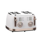 Retro-Frühstücksset, Geräte, 4-Scheiben-Toaster, elektrischer Wasserkocher und Toaster-Set, Saftmixer