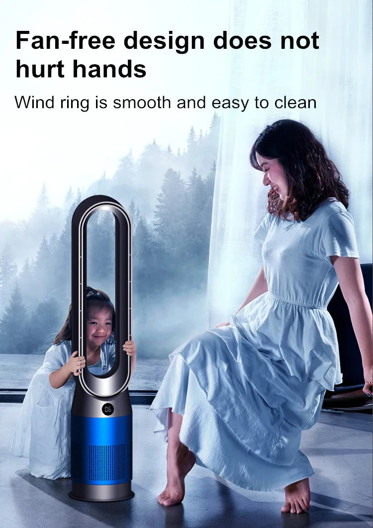 42-Zoll-220-V-Lüfter ohne Flügel, Dual-Purpose-Kühlung und Heizung, leise Heizung für zu Hause, schnelle Luftzirkulation und Reinigungsturm