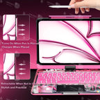 Magic Keyboard Case 360° °,   Für iPad Pro 11, 12,9 2018-2022 Pro 13 2024, Abdeckung Folio Für iPad Air 5th 4th 6th 7th 10,9" 10th 11th Gen