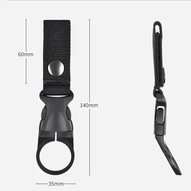 Karabinerhaken Flaschenclip – Nylon, für Rucksack & Gürtel, Einzel & Sets