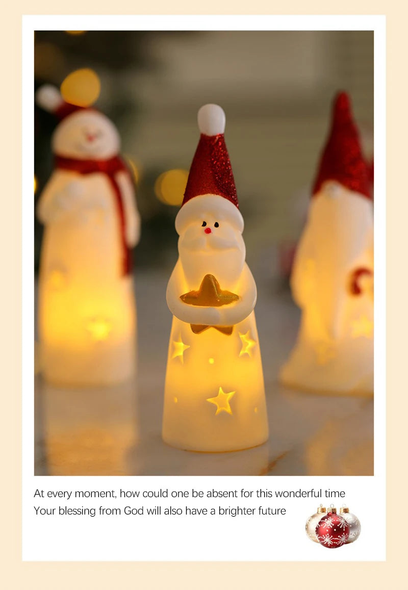 LED Weihnachten Nachtlicht Nette Santa Claus Schneemann Kinder Schlafzimmer Nacht Ornamente Für Urlaub Weihnachten Decora Nacht Lampe