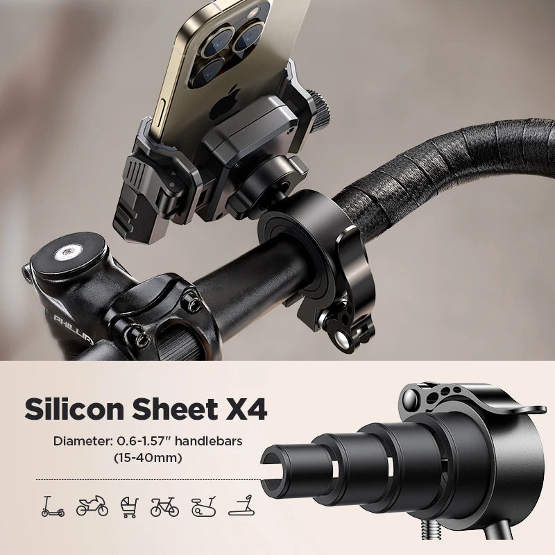 Joyroom Fahrrad-Handyhalterung, Motorrad-Handyhalterung, 360° °   Rotation für Elektroroller Mountain Dirt Bike für 4,7-7,0-Zoll-Telefone