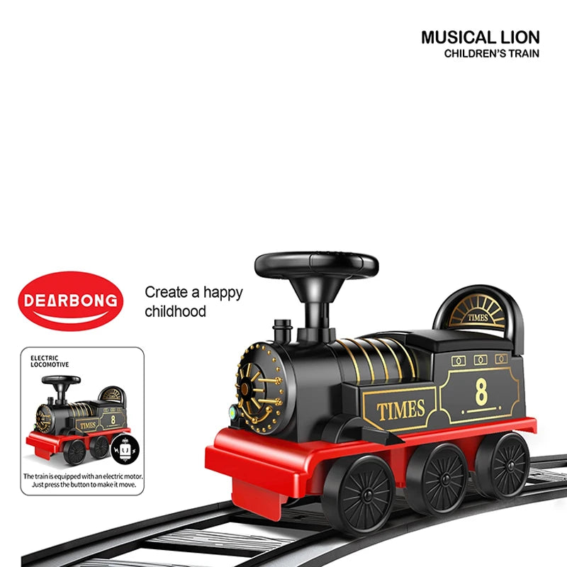 Kinder Zug Reiten Spielzeug Ailway Klassische Elektrische Modell Kann EINE Kleine Zug Schiene Auto Kinder Baby Walker Kinderwagen Spielzeug Jungen