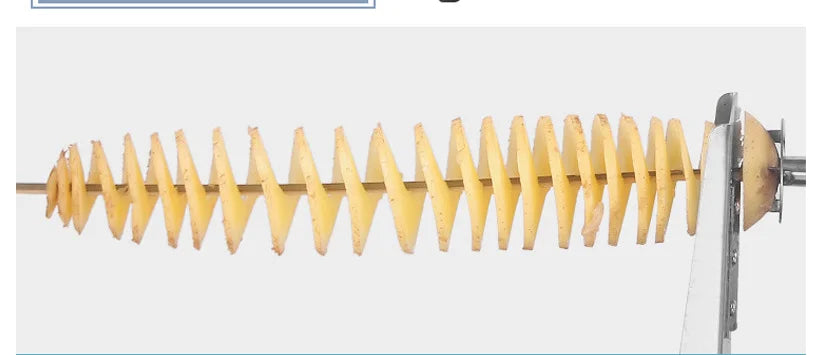 Kartoffelschneider Tornado, halbautomatische Dehnspirale aus dickem Edelstahl, manuelle Schneidemaschine, französische Frittiermaschine, Gemüseschneider