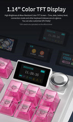 AJAZZ MK87 Drahtlose mechanische Tastatur 75 % Tri-Mode RGB PBT Tastenkappen Hot-Swap-Gaming-Tastaturdichtung 10000 mAh für Gamer PC/Mac