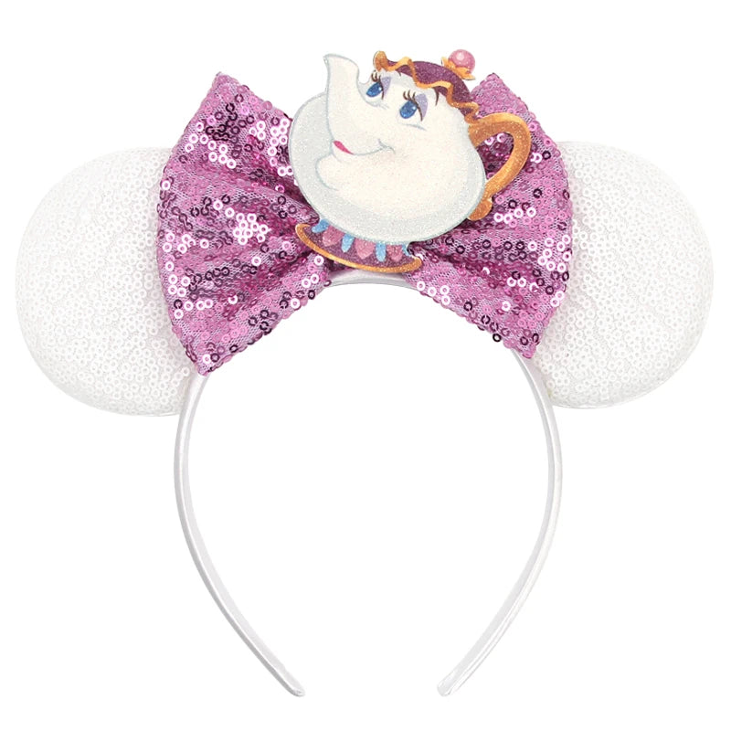 Prinzessin Haarreif mit Pailletten-Bogen – Disney-Motive, Halloween & Party | Damen & Kinder