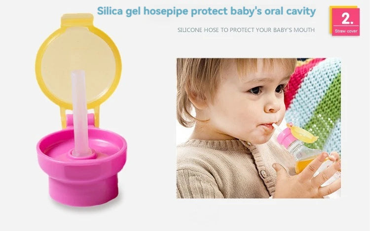 Kleinkind Kleinkind Trinkrohr Flasche Kappe Kinder Auslaufsichere Getränke Saft Soda Wasser Flasche Twist Stroh Abdeckung