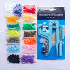QIMONTON T5 Druckknopf-Set mit Zange – Resin, Nickelfrei, Waschbar, 1,2cm | DIY Nähen & Basteln | Blau, Rosa & Grau