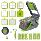 22-in-1 Gemüseschneider Set – Edelstahl, Hobel, Würfelschneider, Reibe, CE-zertifiziert
