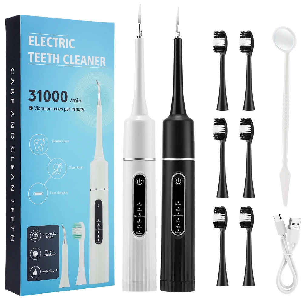 Elektrischer Zahn reiniger Dental Scaler 6 Gänge Schall vibration Zahnbürste Zahnstein Zahnstein entferner Zahn aufhellung Reinigungs werkzeuge