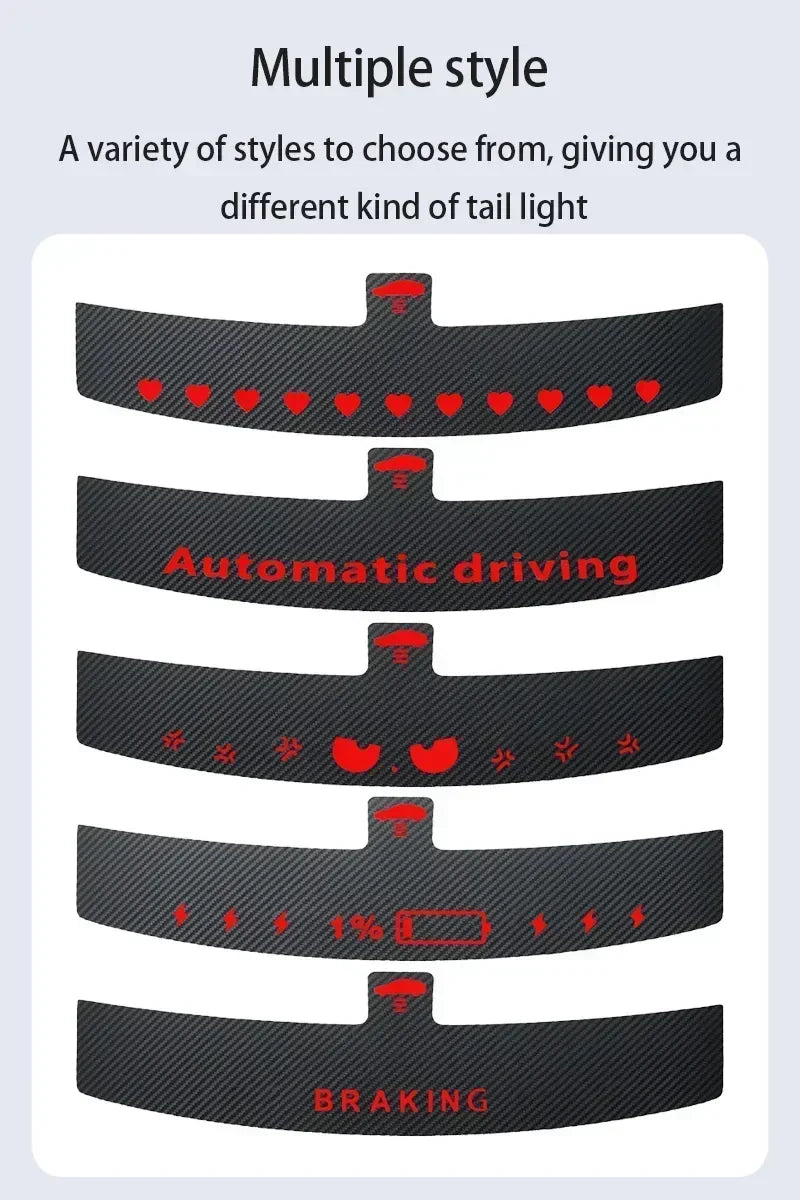 Neu 1 Stück Auto-Aufkleber für Tesla Model 3 Y, Rücklicht-Aufkleber, hochmontiertes Bremslicht, Projektionsbrett, oberes Rücklicht, Emblem-Aufkleber