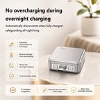 KUWAJIA KH-51 USB-C Ladeadapter 35W - Automatische Abschaltung, Ueberladesch utz, CE/FCC/RoHS | USB + USB-C | Titan-Silber