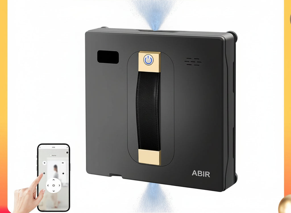 ABIR WD8 Fensterputzroboter – Dual-Ultraschallsprüher, SLAM 4.0, 3000Pa, Fernbedienung, CE