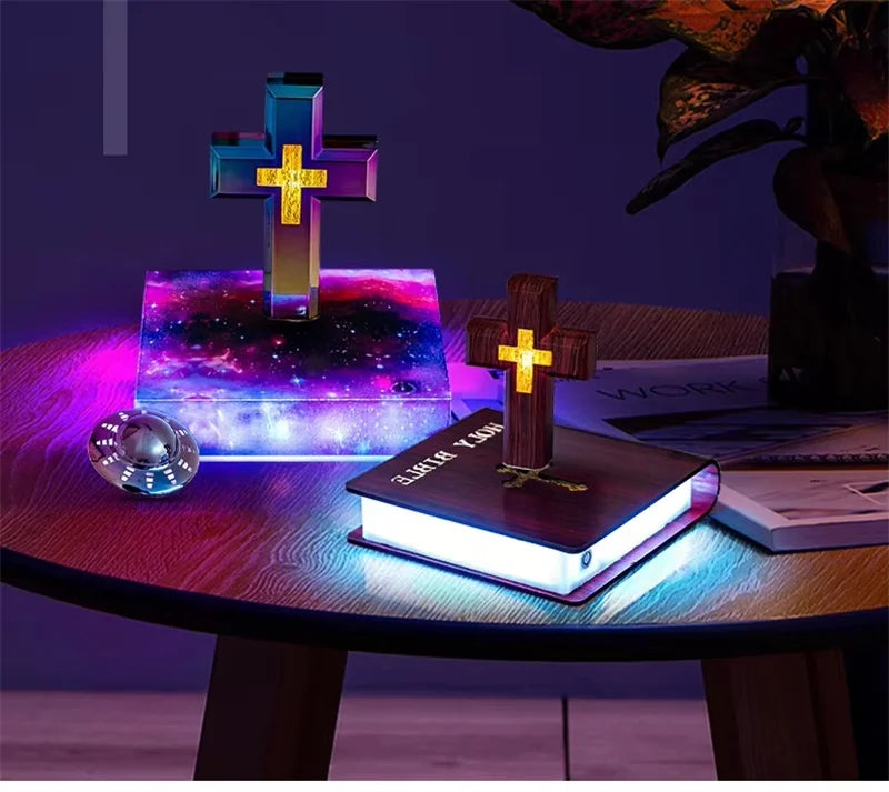 Magnetische schwebende Glühbirne, Saturn-Mondlampe, schwebende rotierende Tischlampe, kreative Büro- und Heimdekoration, einzigartige Geschenke