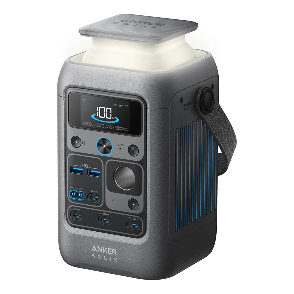 Anker SOLIX C300 DC Power Bank Station 288Wh Tragbares Kraftwerk 90000mAh Akku 300W Solargenerator für Camping Reisen