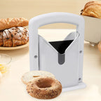 Bagel Guillotine Slicer mit Sicherheitsgriff Brotschneidemaschine Edelstahl Multifunktionale Backen Gebäck Utensilien