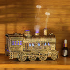 Kreativer Vintage-Zug-Lokomotive-Luftbefeuchter, Aroma-Diffusor, Sprühgerät mit Quallen-Rauchring für die Aromatherapie mit ätherischen Ölen