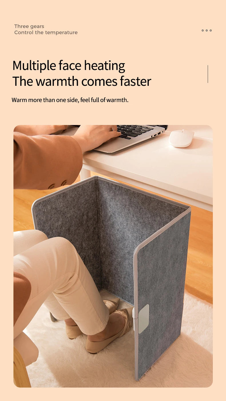 Tragbare Raumheizungen, faltbare Fußwärmer für Büros und Häuser, Tischbeine und Füße, mit Thermostat und Timer