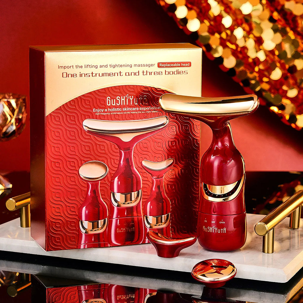 Mikrostrom-Gesichtsmassagegerät – strafft die Haut, reduziert Falten, Gesichts-, Hals- und Augenverjüngung