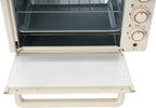 22-Liter-Miniofen kompakt mit Pizza-Funktion und Sichtfenster, 120 ° C bis 250 ° C, 60-Minuten-Timer, 1000 Watt, in Weiß
