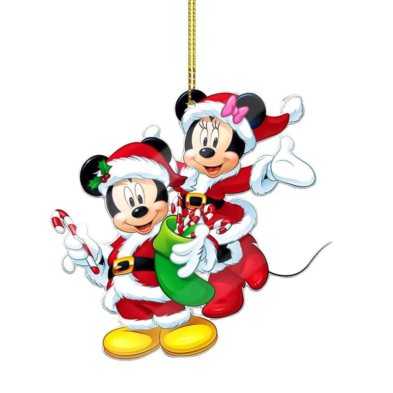 19 teile/satz Mickey Minnie Weihnachten Baum Hängen Ornament Nette Mickey Maus Auto Rucksack Dekoration DIY Party Wohnkultur Kind Geschenk