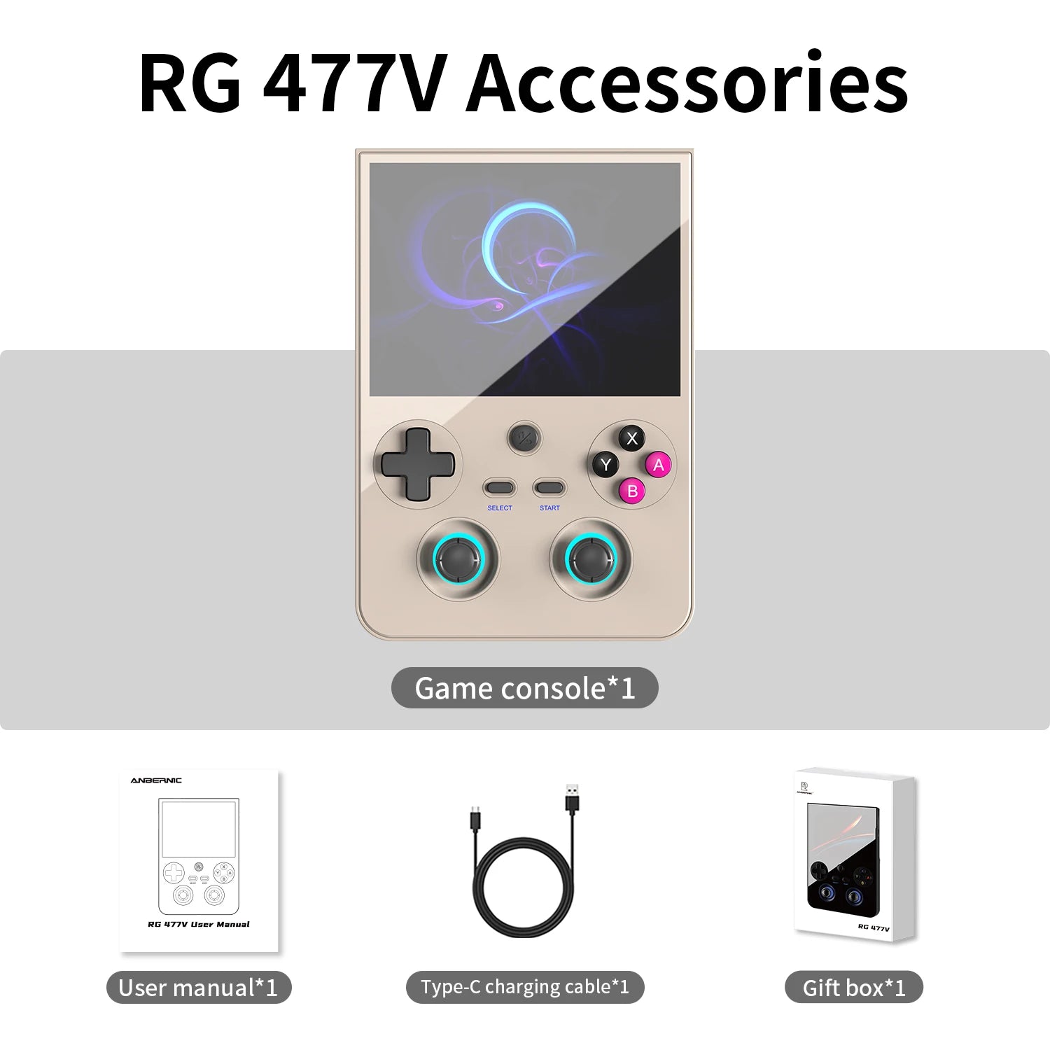 Anbernic RG477V Retro Handheld-Konsole – Android 14, 4,7", PS2/PSP/N64