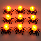 Halloween LED-Spinnenlampe – Leuchtende Kürbis-Spinnen-Kerze | 1, 3, 5, 8 oder 10 Stück