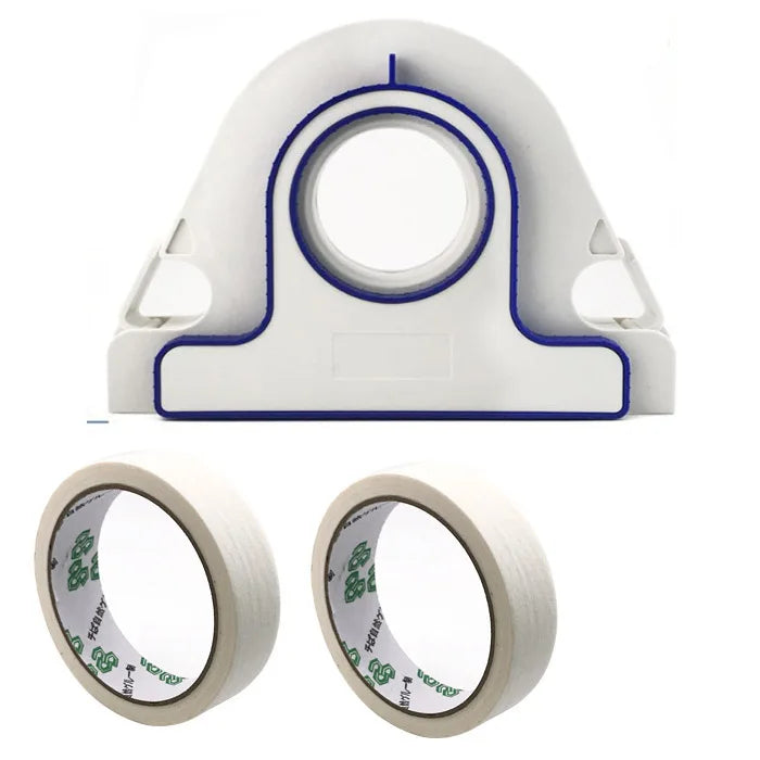 SHENGMEIYU Abdeckband-Abroller 25mm – Mit Cutter, für Fensterrahmen & Renovierung, Weiß oder Blau