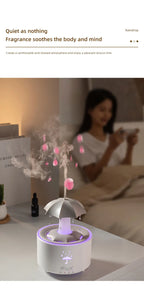 Humidificateur d'air créatif en forme de goutte d'eau avec lumière colorée et diffuseur d'huiles essentielles et d'arômes en forme de goutte d'eau. Humidificateur d'aromathérapie.