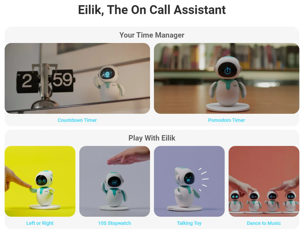 Elektron AI Pet Eilik Smart Roboter Desktop Spielzeug Emotionale Intelligente Begleiter Haustiere Touch Intaktive Spielzeug Kinder Erwachsene Roboter