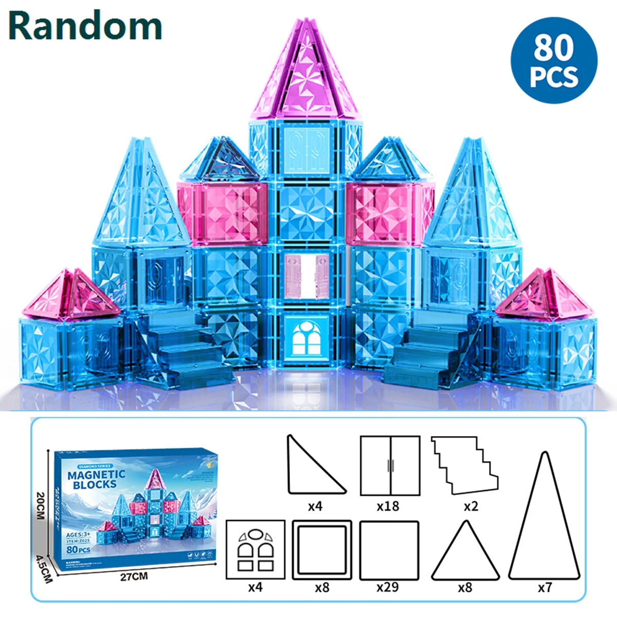 Kinderspielzeug, magnetische Fliesen, Frozen-Set
