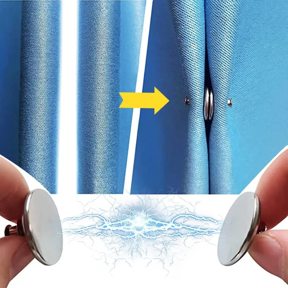 Magnetische Vorhangschnallen nagelfrei – Metall-Clip, 17/20/25 mm, 2–40 Stück