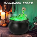 Halloween Hexenkessel mit LED & Nebelmaschine – Schwebende Tränkflasche, Grüner Nebel