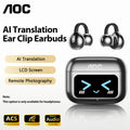 AI-Übersetzungskopfhörer AOC Ohrclip-Ohrhörer OWS Bluetooth Smart LCD-Bildschirm-Touch-Kopfhörer Gaming Wireless Sport Headset 3521