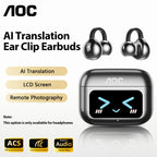 AI-Übersetzungskopfhörer AOC Ohrclip-Ohrhörer OWS Bluetooth Smart LCD-Bildschirm-Touch-Kopfhörer Gaming Wireless Sport Headset 3521