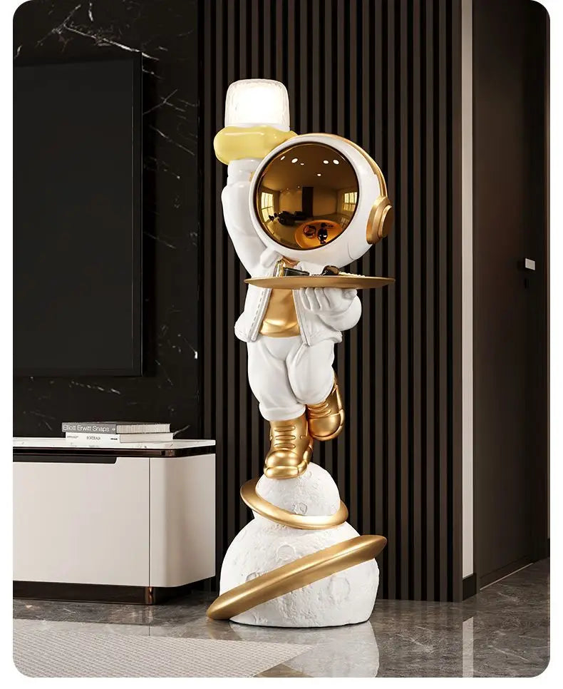 Moderne nordische Stil Wohnkultur Astronaut stand große Ornamente Skulptur Harz Handwerk Statue Schlafzimmer Einweihungsgeschenk