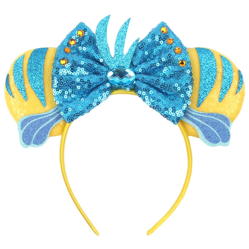 Prinzessin Haarreif mit Pailletten-Bogen – Disney-Motive, Halloween & Party | Damen & Kinder