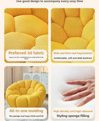 Einzelsitz-Kürbis-Lazy-Sofa kann zurücklehnen werden. Designer Rochburg-Fußballsofa für Balkon, Schlafzimmer, bequeme Lounge-Couch