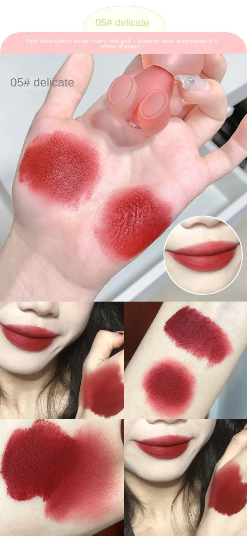 Niedlichen Kaninchen Samt Lippen schlamm matt Sommer Lip gloss Parität Lippenstift Student Make-up Kosmetik