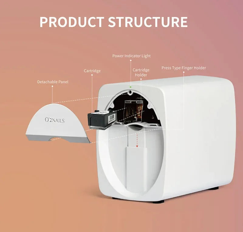 Original mobiler Nageldrucker 3D professioneller digitaler Nageldrucker Artpro Nagellackdrucker für Nagelstudio und Personen