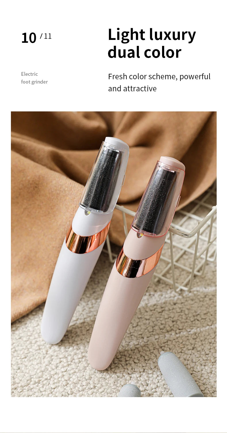 HOMEFISH Elektrischer Fußschleifer, automatisches Hornhautentfernungsgerät für die Fußpflege