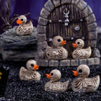 Gothic Totenkopf-Enten 20er-Set – Harzfiguren, Schreibtischdeko Halloween & Party