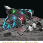 Fernbedienung Flugzeug V17 Jet Fighter Stunt Rc Flugzeug 360 °   Kreisendes ferngesteuertes Kampfflugzeug-Modellspielzeug mit LED-Leuchten
