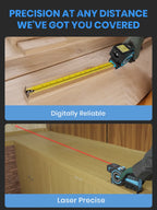 Acegmet dtx10 3-in-1-Messgerät. 2,0" ips-Display & Laser-Positionsmarkierung & 100 m Entfernungsmesser & Stahlband, Werkzeuge für Deko