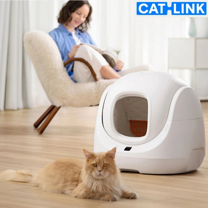CATLINK Selbstreinigende Katzentoilette, automatische Toilette für Katzen, großer geschlossener Sandkasten, Katzenhaustier, intelligente Artikel, Arenero Gato Cerrado Katzentoilette