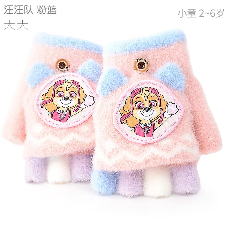 Echte Paw Patrol Winter KINDER Handschuh Chase Marshall Skye Everest Rubble Zuma Rocky Ryder Kinder Fäustlinge Weihnachtsgeschenk 2-6T