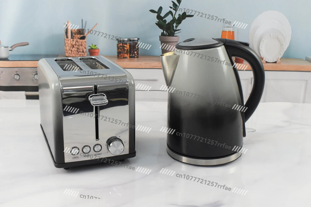 Kaffeemaschine Haushaltsgeräte Set Retro Toaster Edelstahl Elektrische Kaffeemaschine und Toaster Set