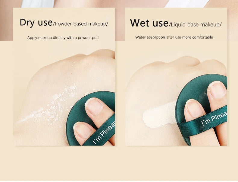 7 Stück Luftpolster-Puff, nass und trocken, wiederverwendbarer Schwamm-Puff für Flüssigkeit, Creme, Foundation und Puder, Make-up-Werkzeug mit Aufbewahrungskoffer